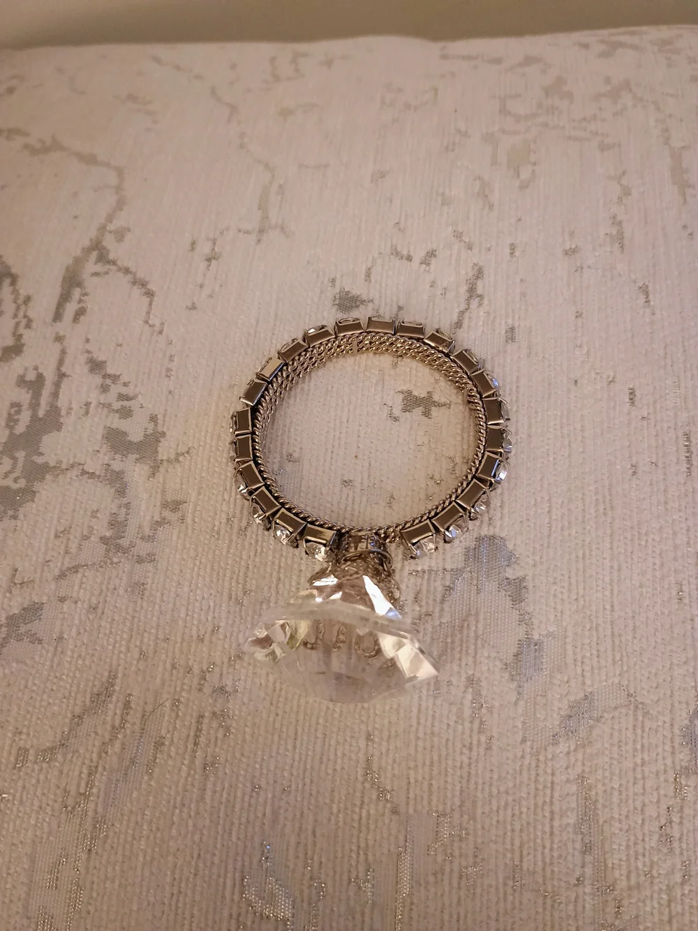 PRICE FIRM NWOT Silver Oversized Napkin Ring